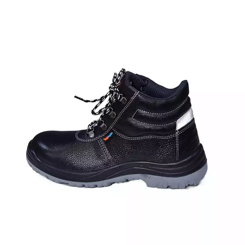 HIGHLITE Steel Toe Safety Shoes Double Density PU Sole Black UK 10, HL-1009 DD
