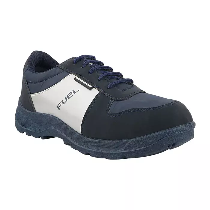 FUEL Metallic Toe Safety Shoes PVC Single Density Low Ankle Blue Fabric for Women Size UK5, ULTRA BLUE