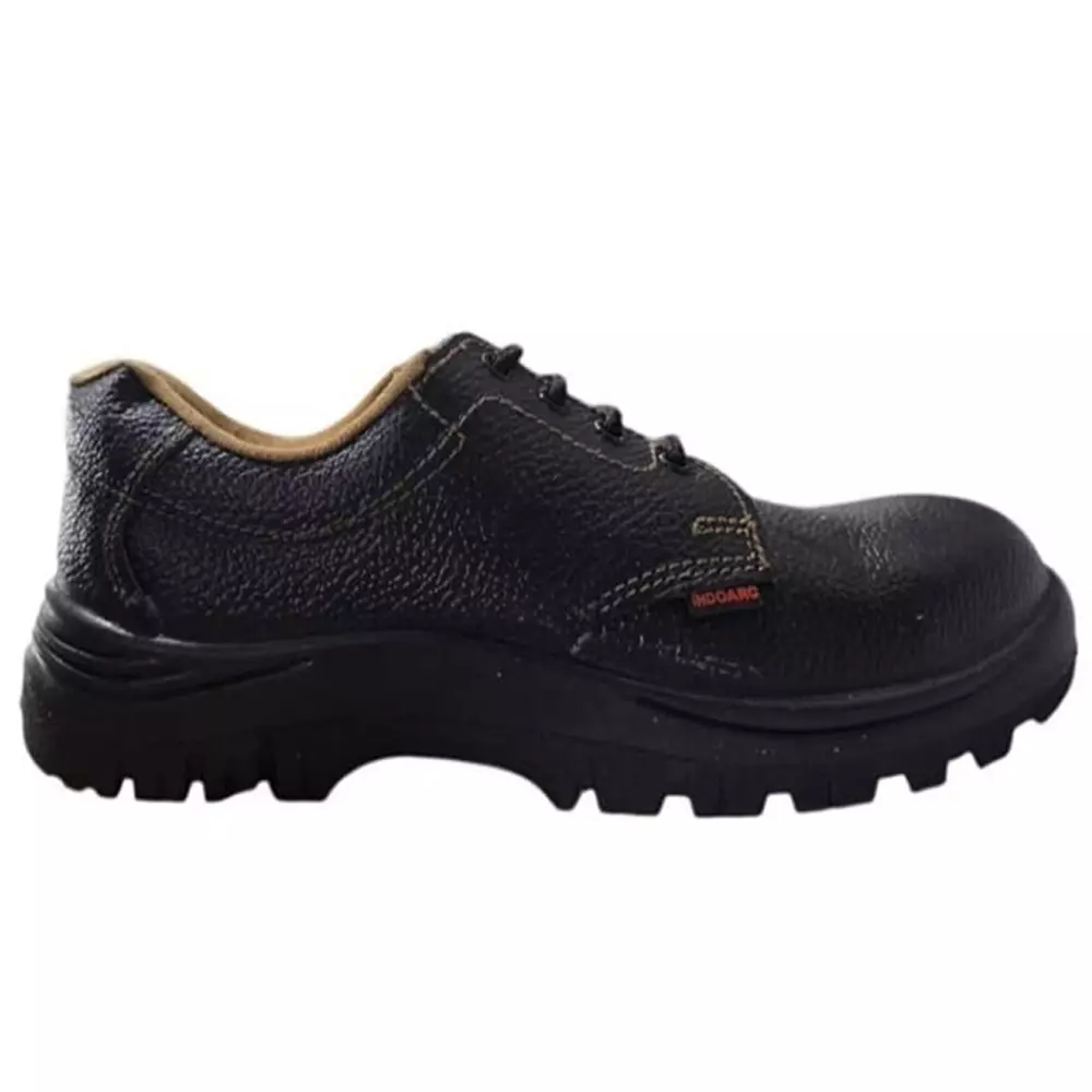 Indoarc Safety Shoes PVC Low Ankle Single Density Black Steel Toe UK 11, Comfort