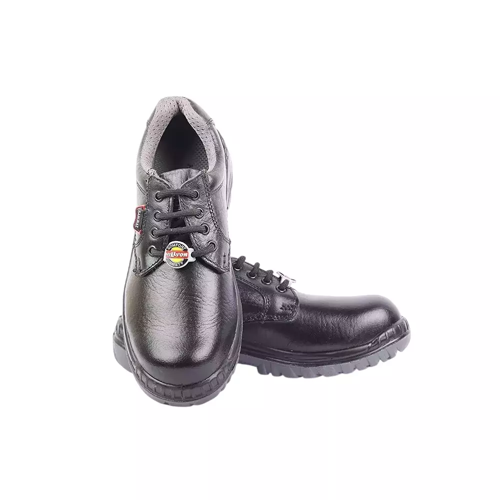 Hillson Steel Toe Safety Shoes Low Ankle PU Sole Low Ankle Size UK 9 BLACK, SAMURAI