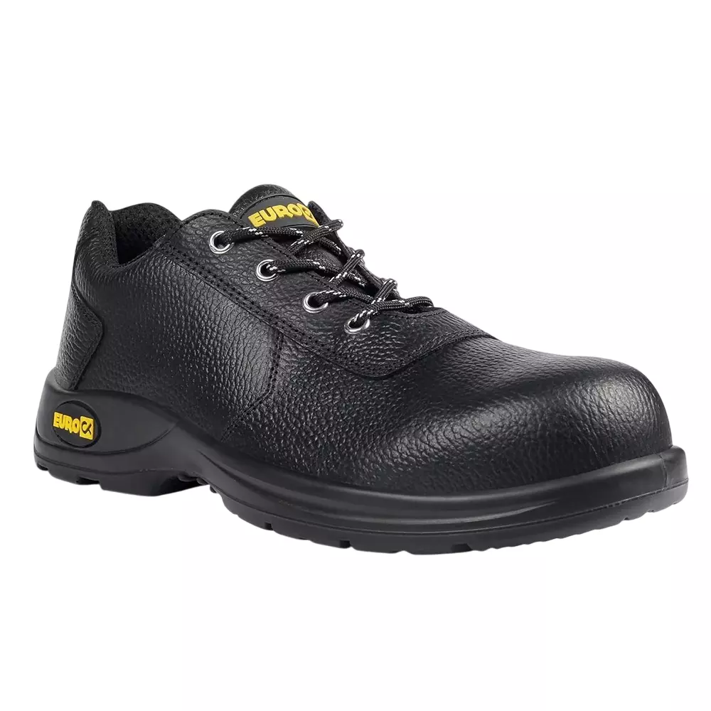 Eurock OXFORD 200 J Steel Toe Safety Shoe Low Ankle PU Sole Black for Industrial Use