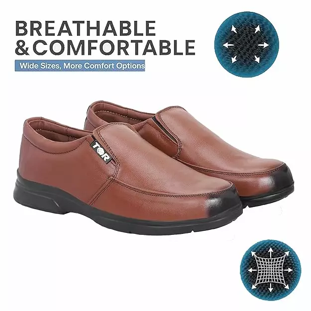 TOR Safety Shoes Low Ankle Phylon Sole Brown Size UK 6, 1060