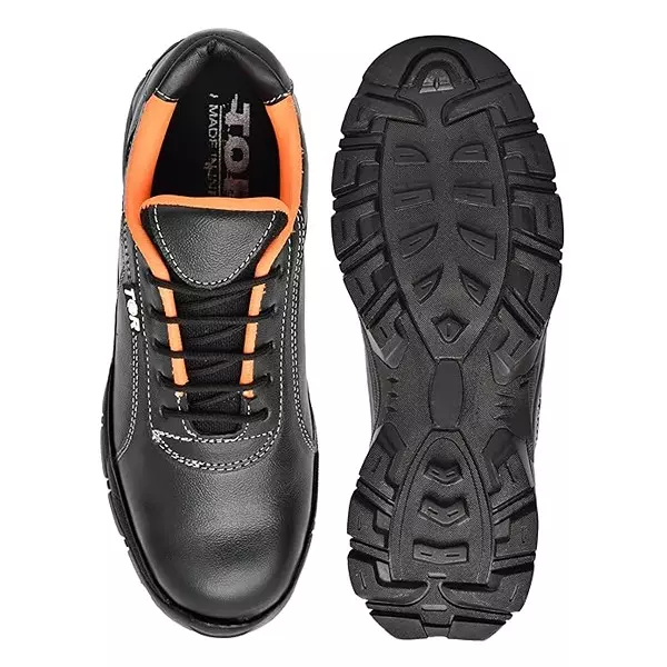 TOR Safety Shoes Low Ankle Thermoplastic Elastomers Sole Black Size UK 8, TOR_042