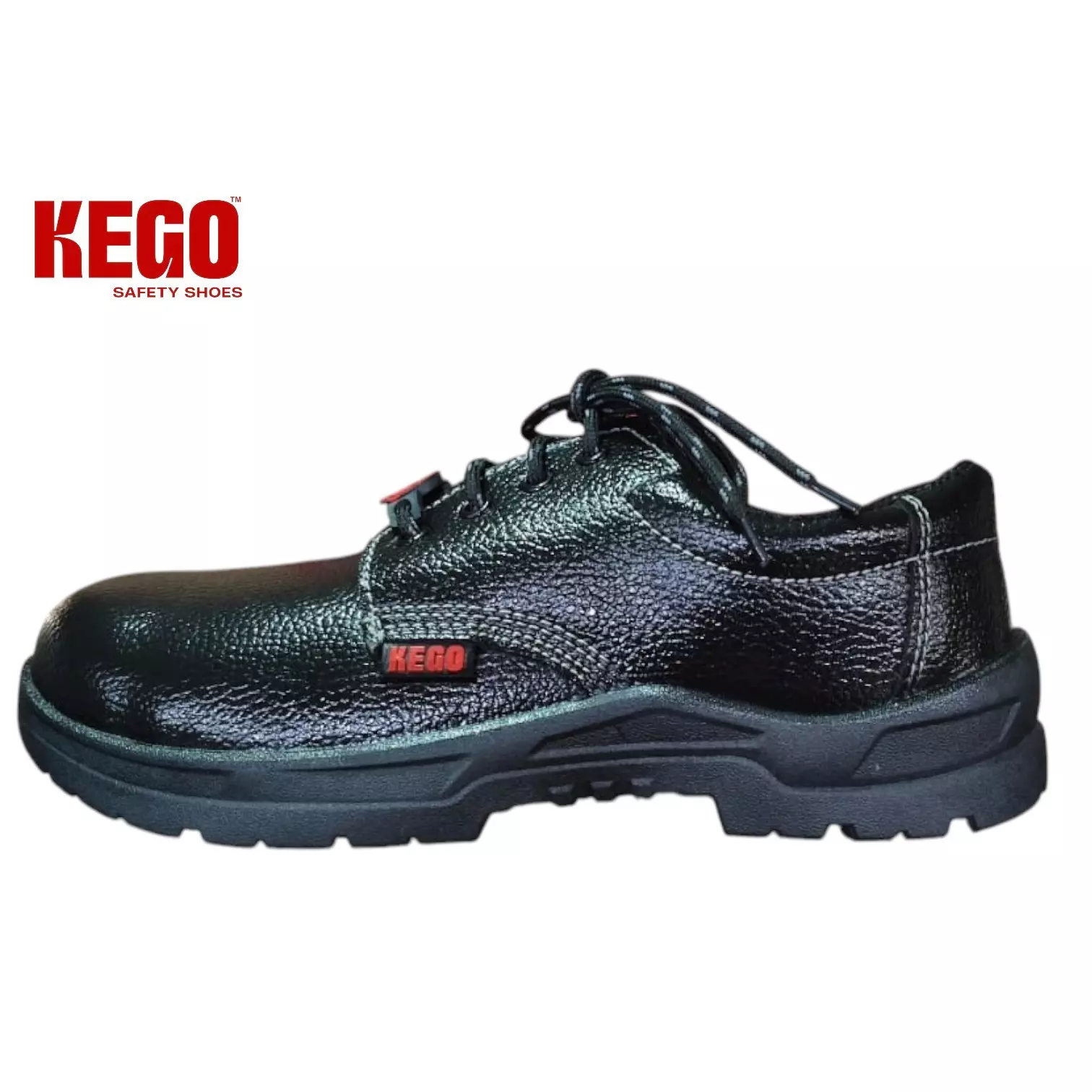 KEGO Safety Shoes Metal Toe Low Ankle Direct Injection PVC (Moulded) Sole Black UK 8, KG-PVS-1008 (10 Pairs )
