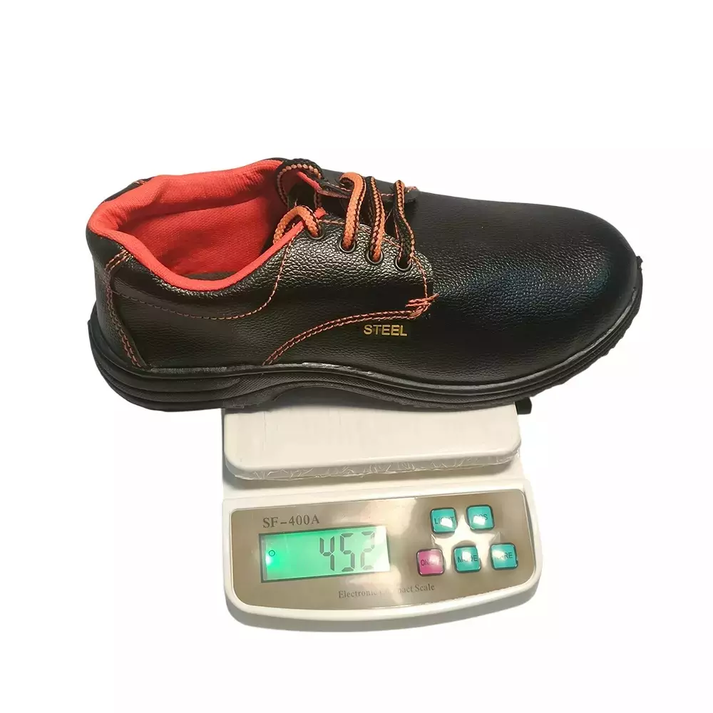 GENERIC Steel Toe Safety Shoes PVC Sole Size UK 7 Black, Steel-7 (Pack of 12 Pair)