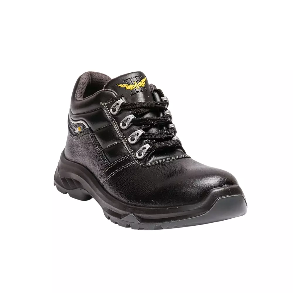 Hillson Clawz Safety Shoes Steel Toe PU Sole High Ankle Real Buff Leather Black UK 9, CL04