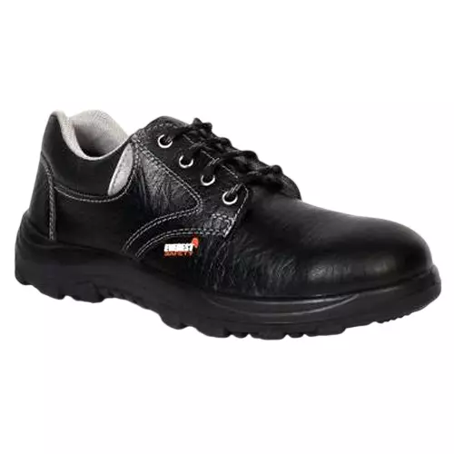 Everest EVE 104 A SD Low Ankle Safety Shoes Steel Toe PU Sole Black UK 11 Size Leather for Industrial Work Use