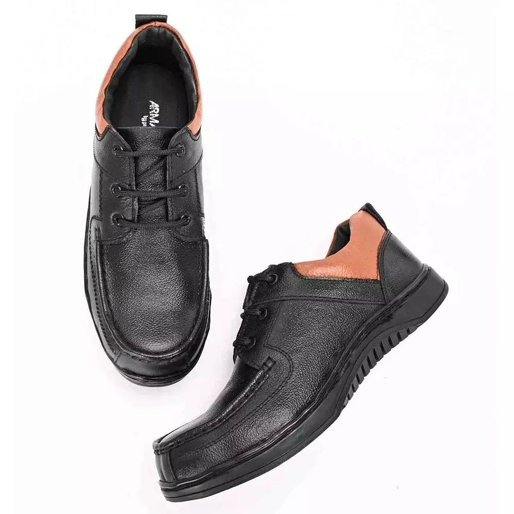 armaduro-steel-toe-safety-shoes-tpr-sole-low-ankle-black-brown-size-uk-9-ad1033