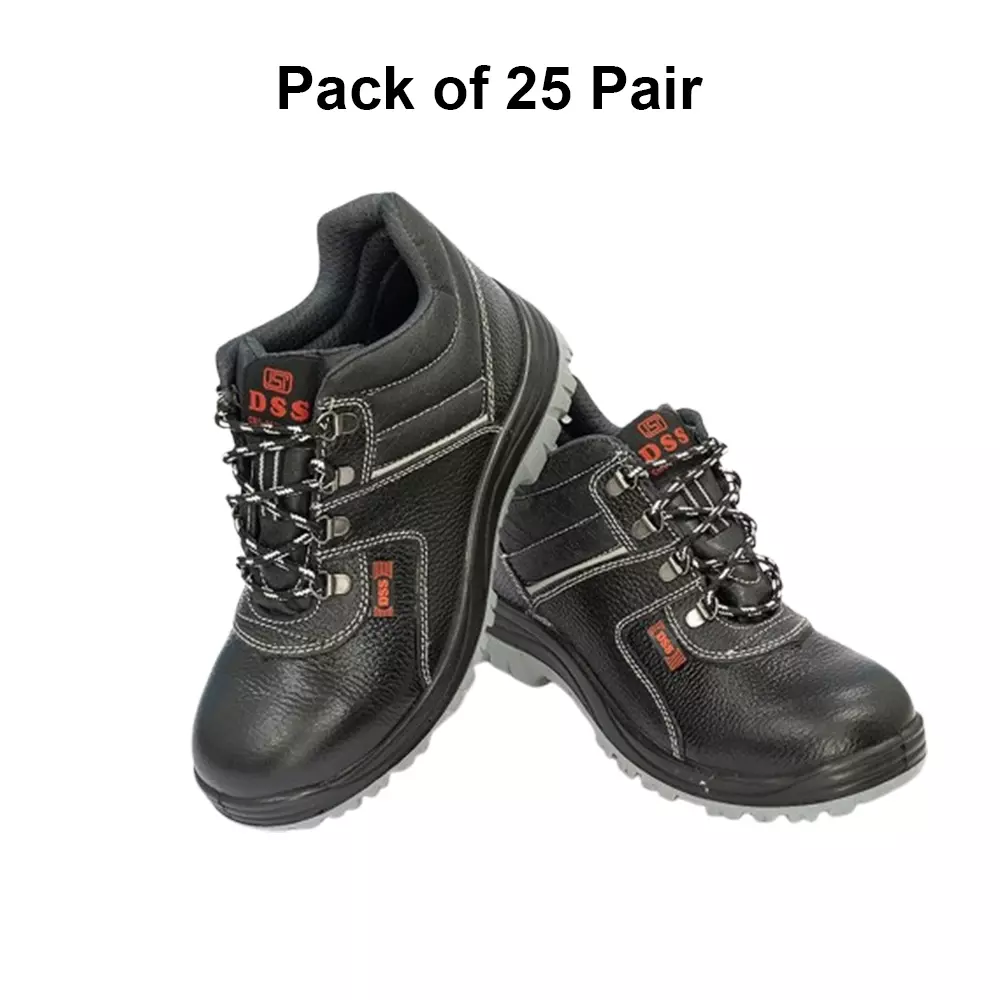 dss-steel-toe-safety-shoes-double-density-pu-sole-high-ankle-black-buff-grain-leather-size-uk-8-dss-804-dd-25-pair