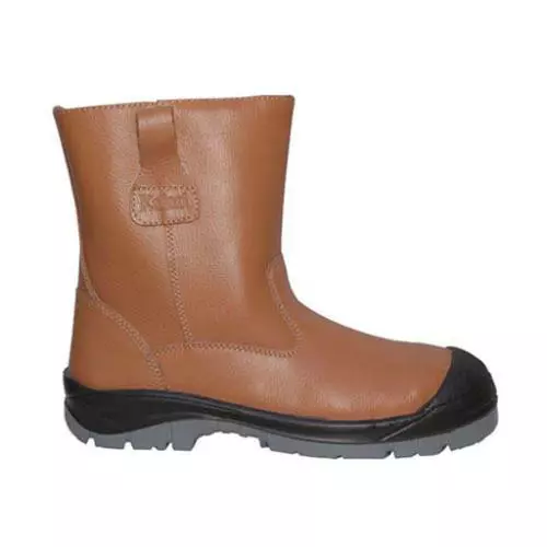 KALARI Steel Cap Safety Riggers Boot Dual Density PU Sole High Ankle Genuine Full Grain Tango Golden Yellow Leather Size UK 8, D2003