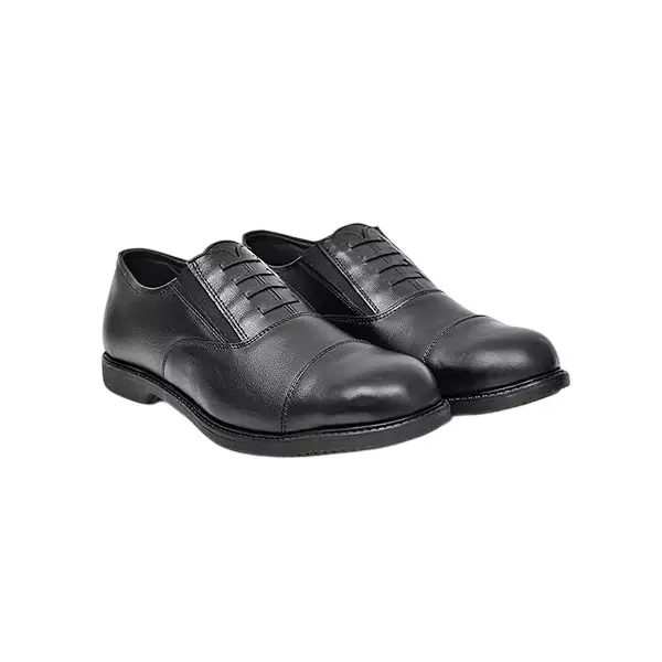 TOR Industrial Safety Shoes Steel Toe Low Ankle Rubber Sole Leather Black, TOR_022, Pack of 3 Pair (Size: UK 6 - UK 11)
