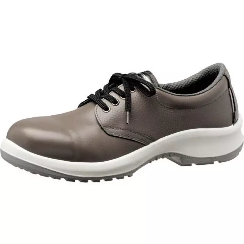 MIDORI Safety Shoes Cow Chrome Leather UK 8.5 Size Gray, PRM210