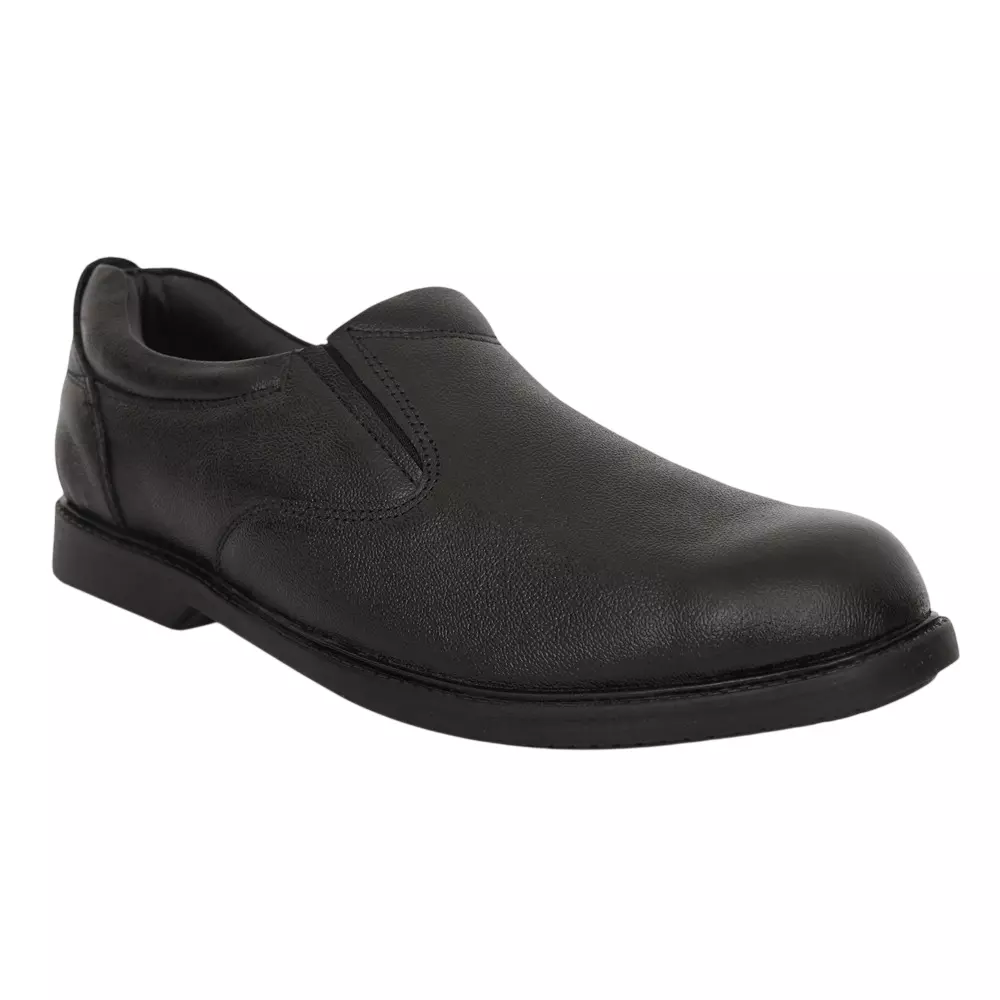 Torzu Low Ankle Leather Safety Shoes with Steel Toe Black UK 10 Size, TZU-ST-ISI-BLK 221