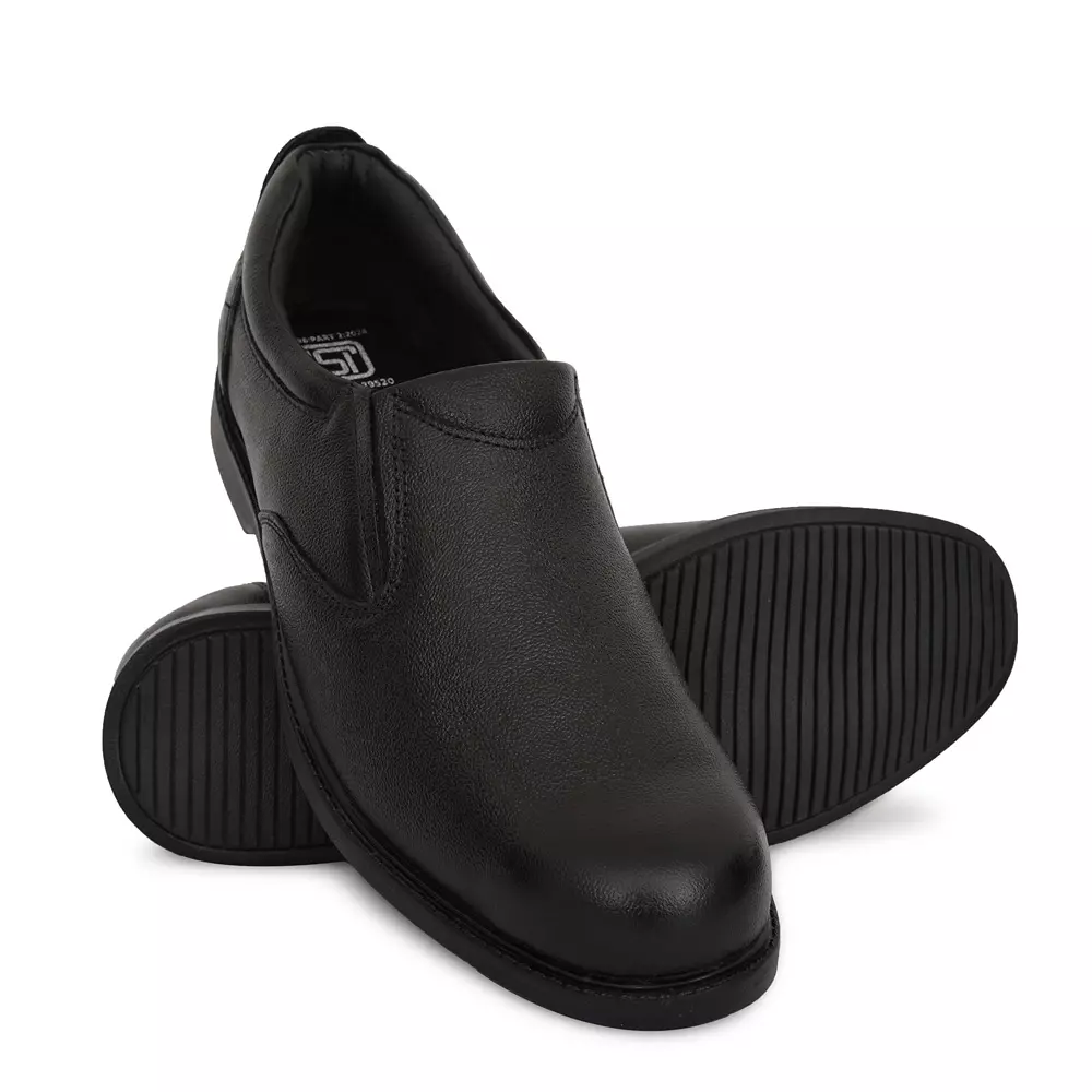 torzu-low-ankle-safety-shoes-steel-toe-leather-black-rubber-sole-uk-10-size-for-industrial-office-use-tzu-st-isi-blk-221