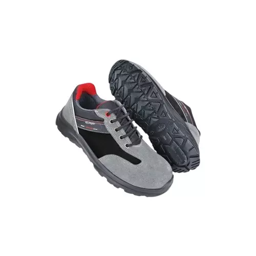 Galista Steel Toe Trail Safety Shoes Single Density Flat Sole Size UK 11 Black and Grey