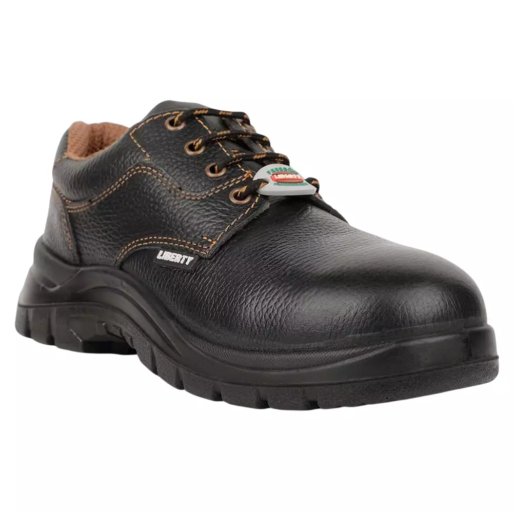 Liberty Steel Toe Safety Shoes Low Ankle PU Sole Size UK 9 Black, Shakti-1SK
