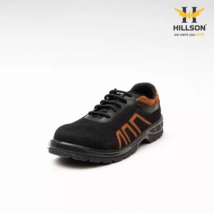 hillson-low-ankle-steel-toe-safety-shoes-pu-sole-breathable-flyknit-fabric-upper-material-tan-uk-11-size-for-industrial-construction-area-use-wf02-tan
