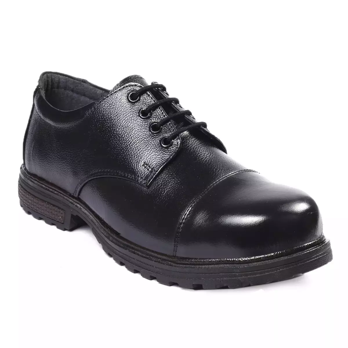 Rich Field Steel Toe Safety Shoe Genuine Leather Low Ankle Size UK 8 Black, SGS1130BK
