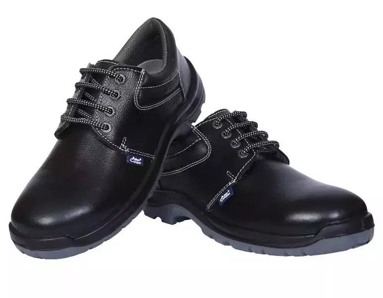 Allen Cooper Steel Toe Safety Shoes Low Ankle PU Sole Size 6 UK/India Black, AC 1275