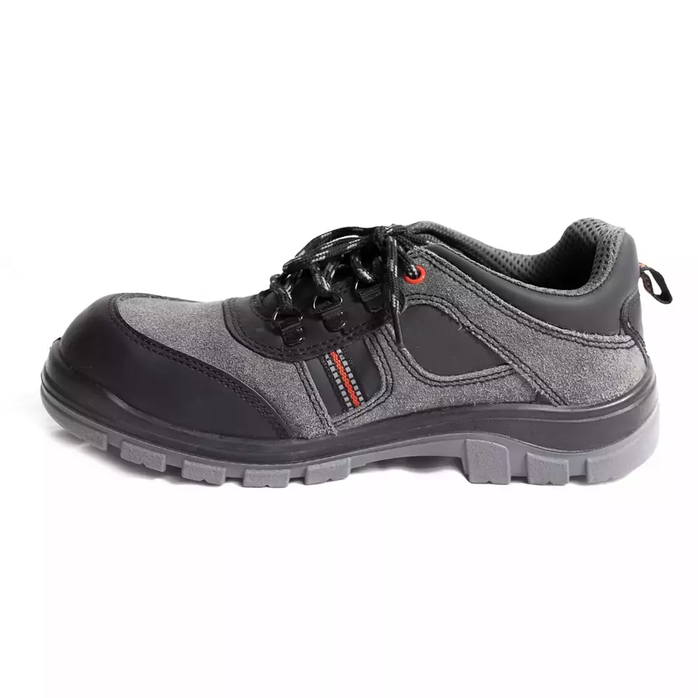 Fulcrum Steel Toe Safety Shoes Low Ankle PU Sole Black & Grey Leather Size UK 9,