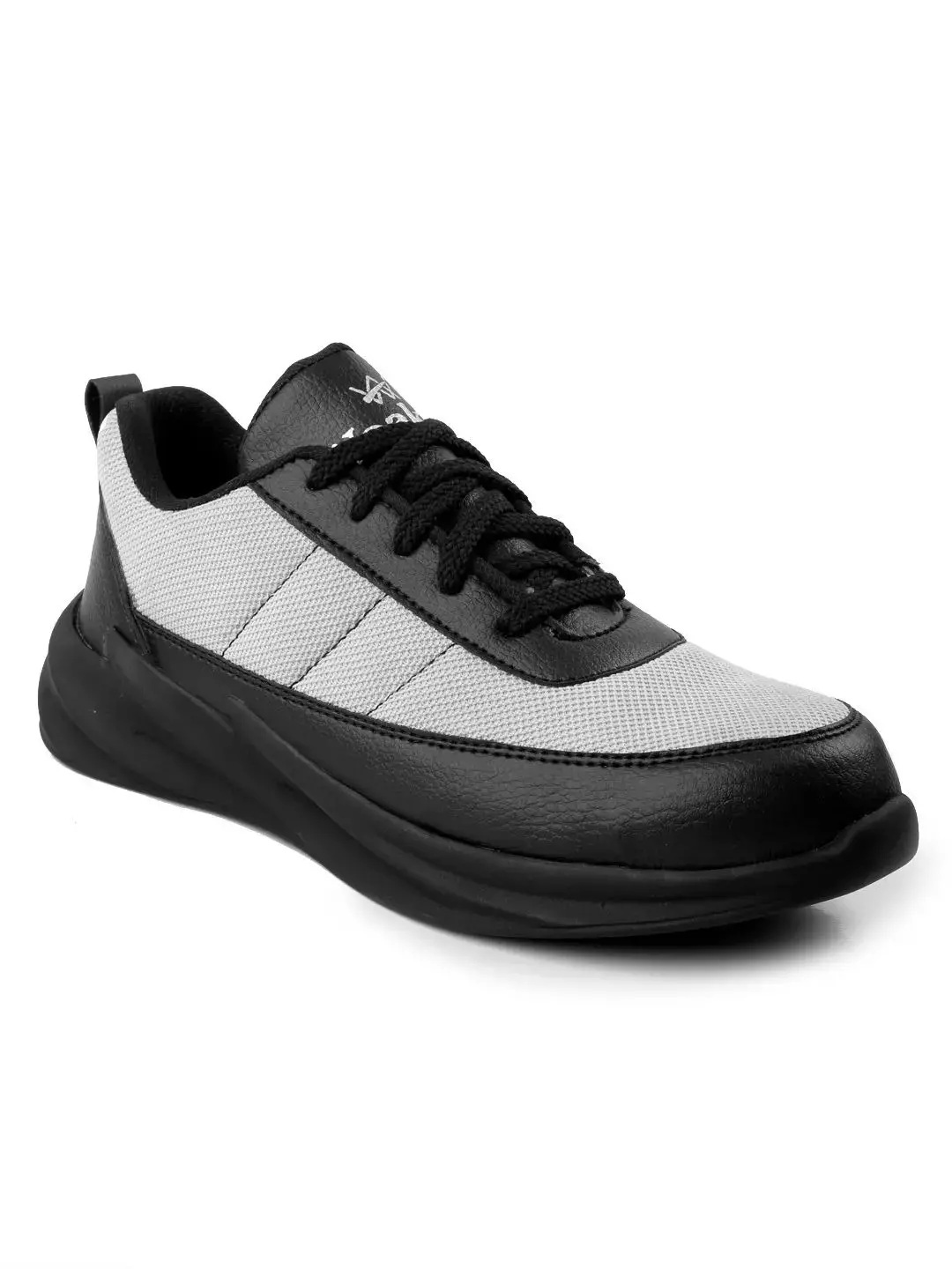 Woakers Steel Toe Safety Shoes Low Ankle Synthetic Leather Size UK 9 Black and Grey Model GREY-FASHION-SAFTEY