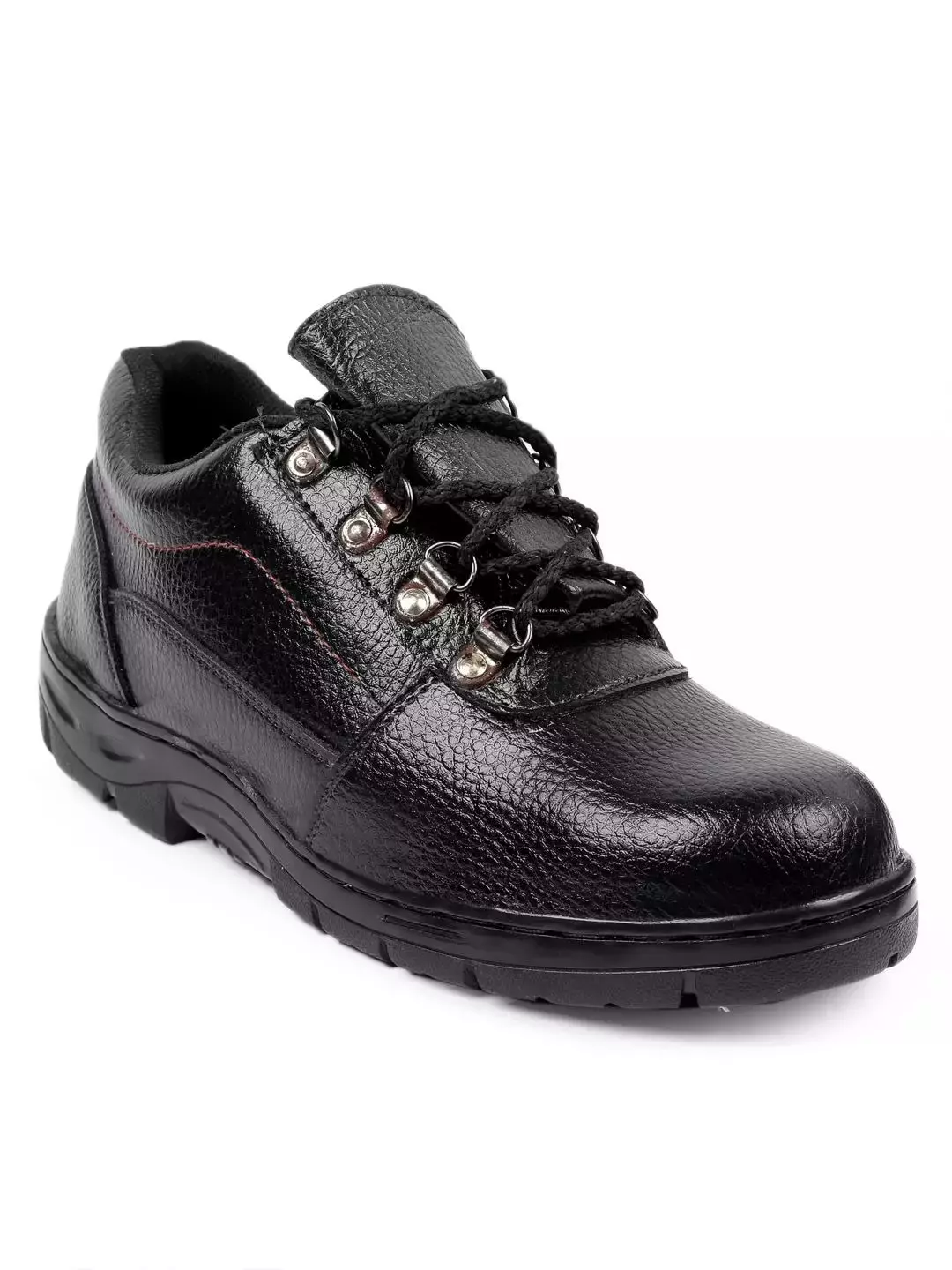 Woakers Steel Toe Safety Shoes Low Ankle Synthetic Leather Size UK 9 Black Model BLACK-SAFTEY