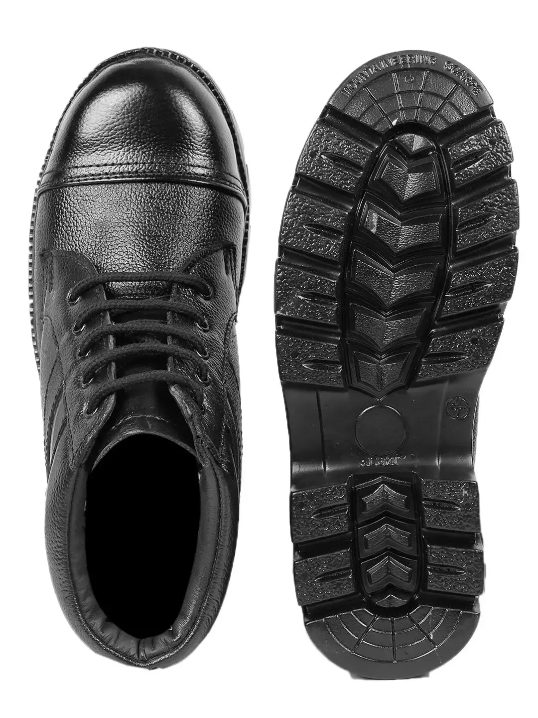 Woakers Steel Toe Safety Shoes High Ankle Synthetic Leather Size UK 9 Black Model BLACK-SAFTEY-BOOT
