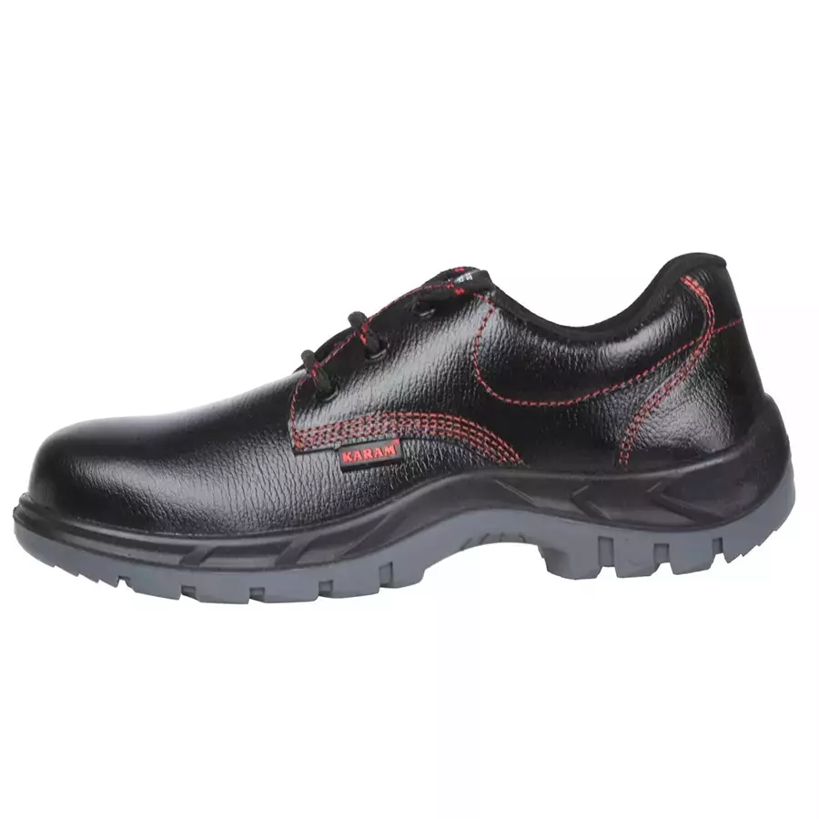 Karam Steel Toe Safety Shoes Low Ankle Black Size UK 6, FS01