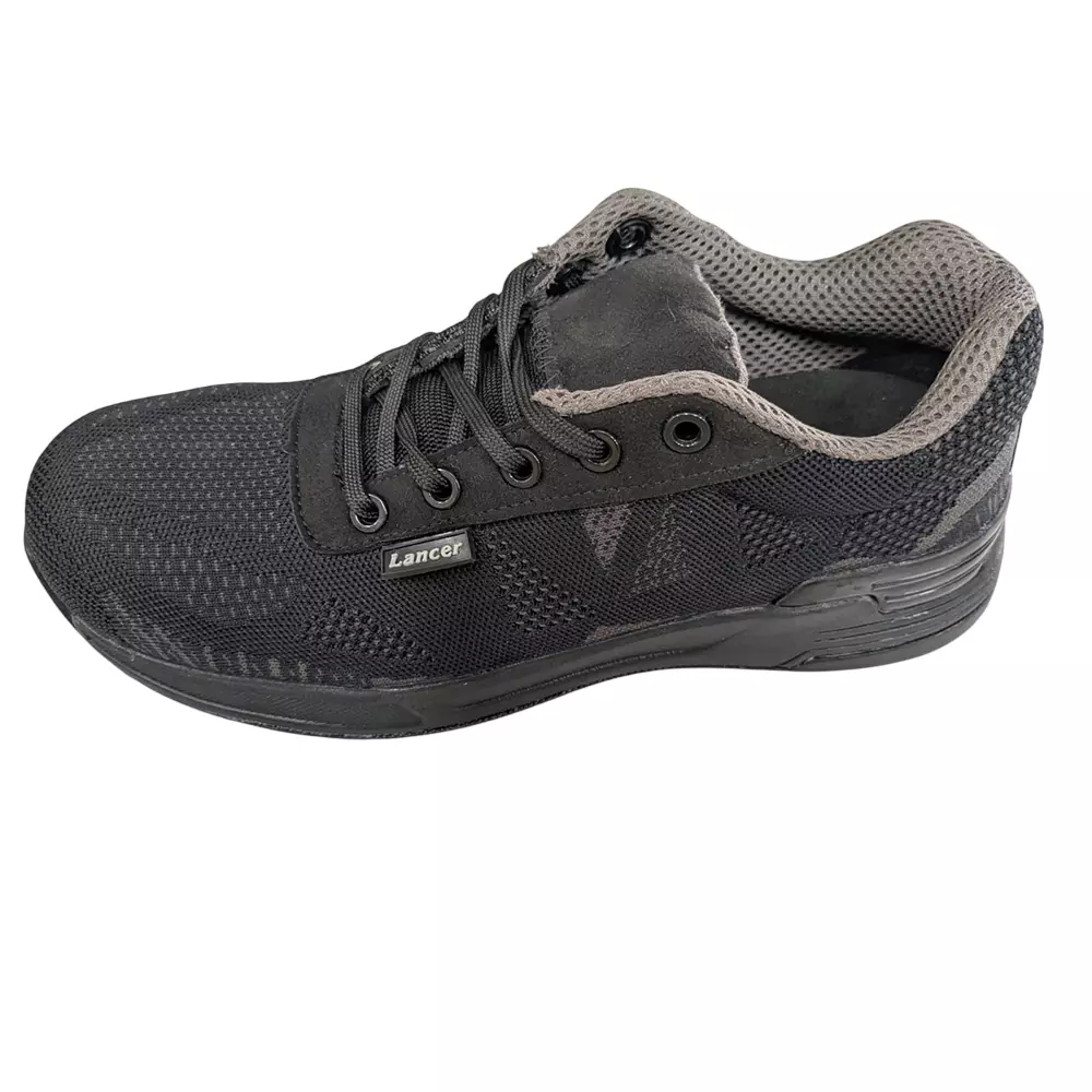 Lancer Steel Toe Safety Shoes PU Sole UK 8 Black, TP-1202