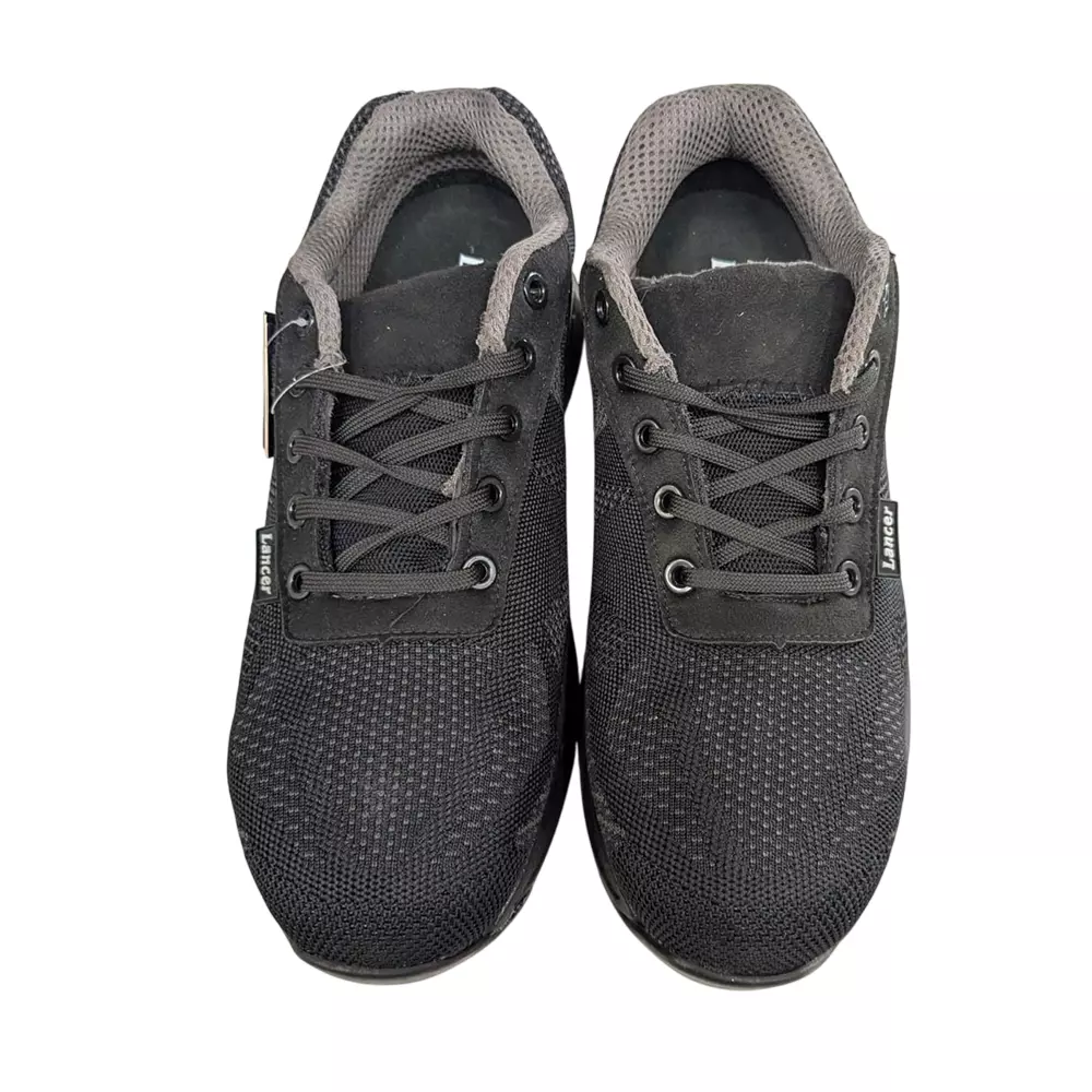 Lancer Steel Toe Safety Shoes PU Sole UK 8 Black, TP-1202