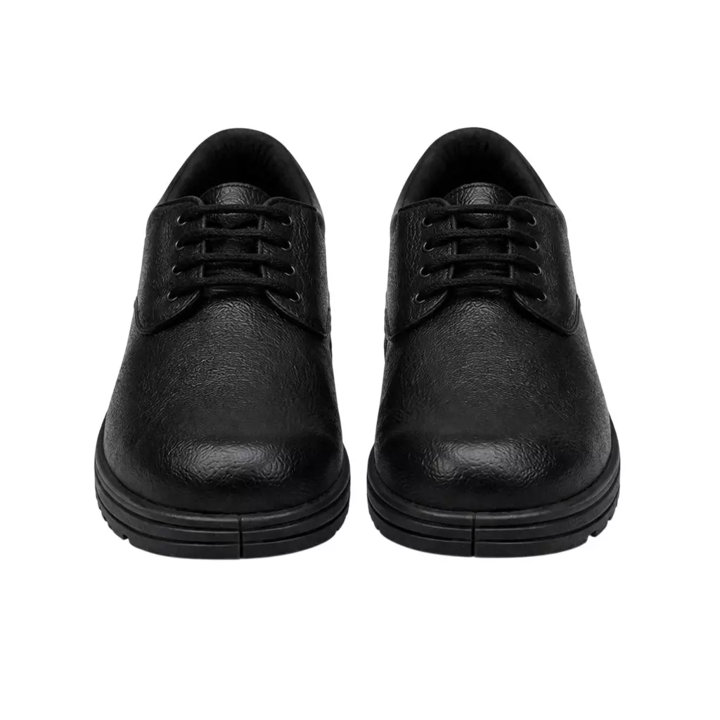 GENERIC Fiber Toe Safety Shoes PVC Sole Size UK 9 Black, Unik-9