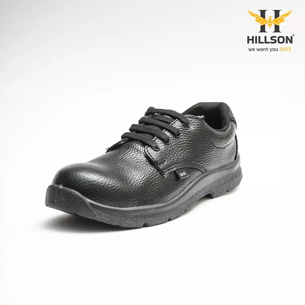 hillson-steel-toe-safety-shoes-low-ankle-pvc-sole-black-genuine-split-leather-size-uk-8-u4