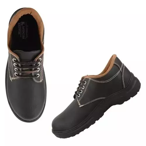 Foot Trends Steel Toe Safety Shoes Mid Ankle Size UK 10 Black, Fighter-2