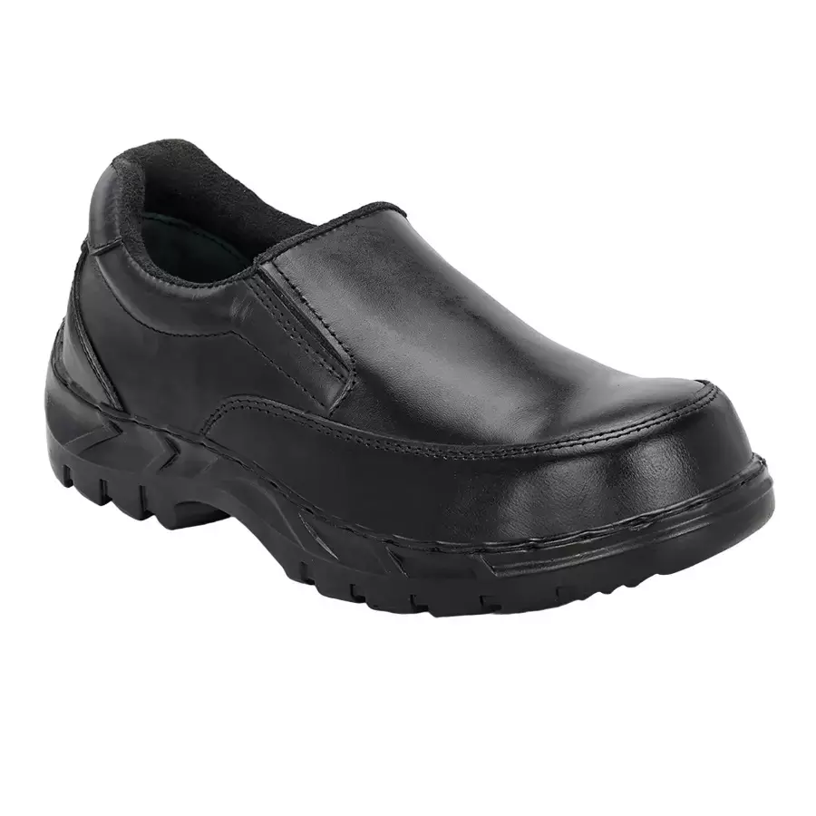 Armaduro AD1030 Steel Toe Low Ankle PVC Sole Black Leather Safety Shoes