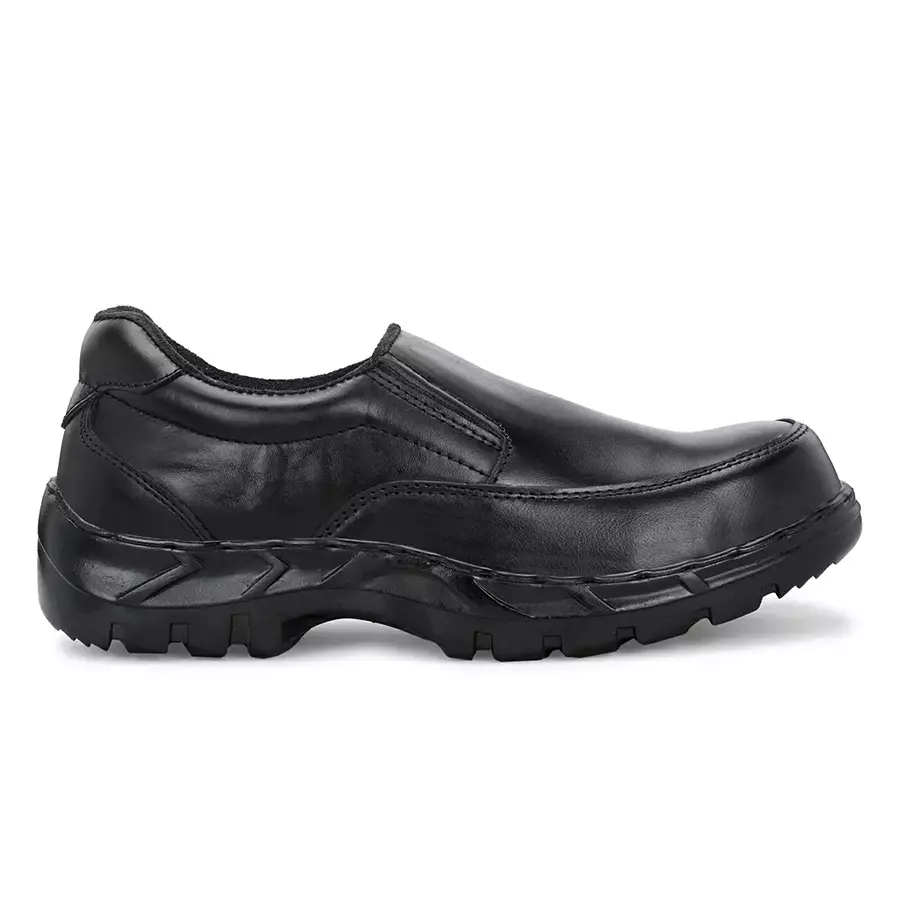 Armaduro Steel Toe Safety Shoes Low Ankle Sole Black Leather Size UK 9, AD1030
