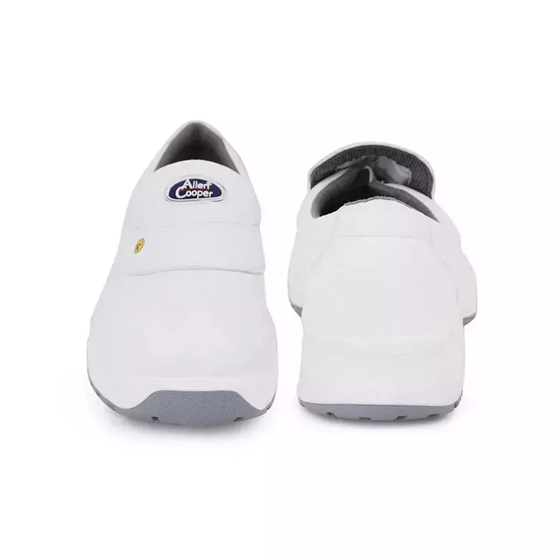 Allen Cooper Steel Toe Washable Safety Shoes Low Ankle PU Sole Size 8 UK/India White, AC-1442