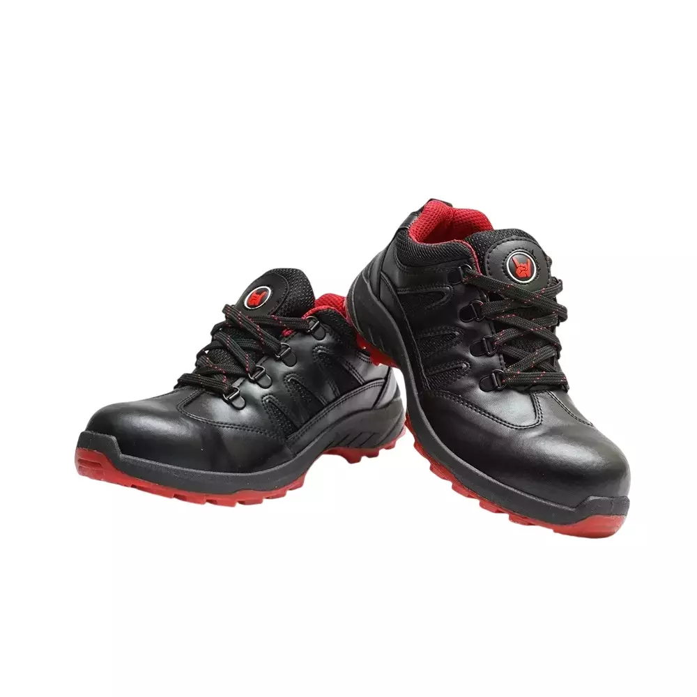 Hillson Steel Toe Safety Shoes Low Ankle PVC Sole Low Ankle Size UK 12 Black, SWAG 1903