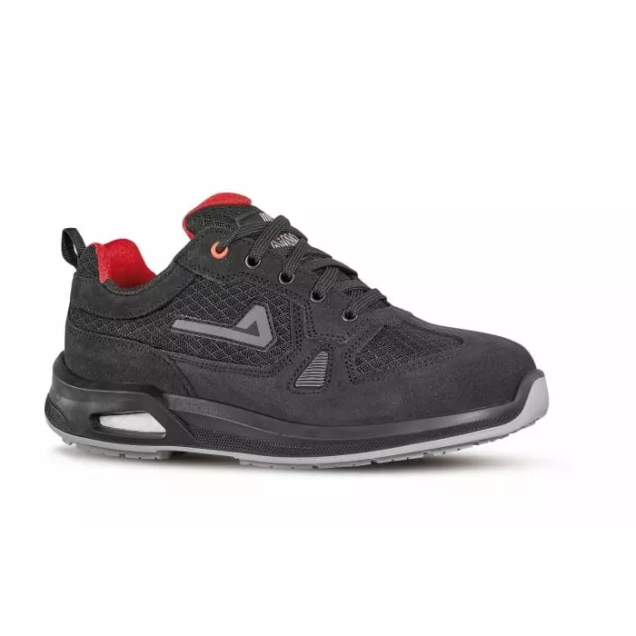 AIMONT ARGON IA202 Mens Black Grey Red AluminiumToe Capped Safety Trainers UK 6.5 EU 40, ARGON IA202 40