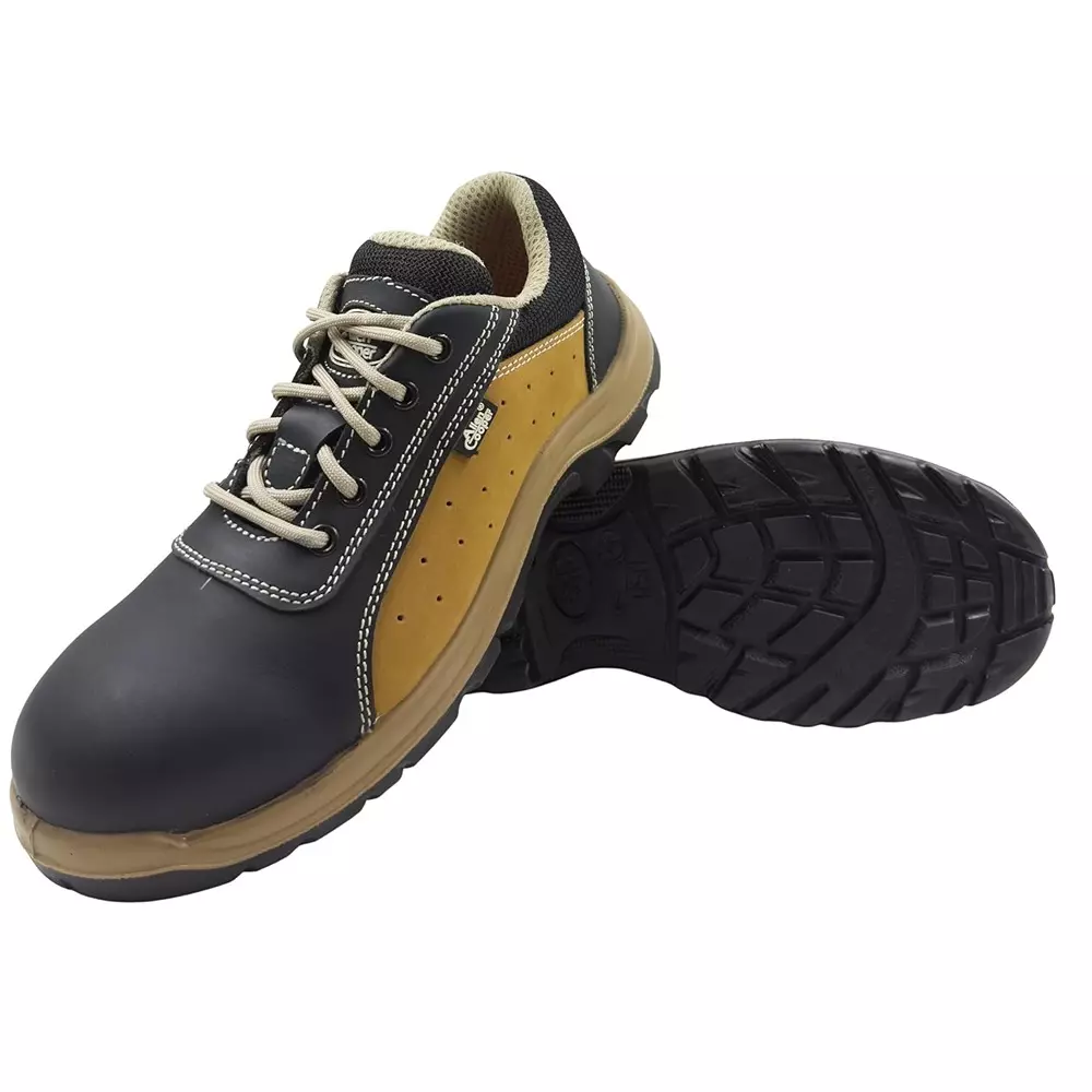 Allen Cooper Steel Toe Safety Shoe Low Ankle PU Sole UK 7 Size Black for Industrial Use, ACL 1702