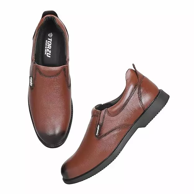 Torzu Steel Toe Safety Shoes Low Ankle Size 6 UK Brown, TORZU-221