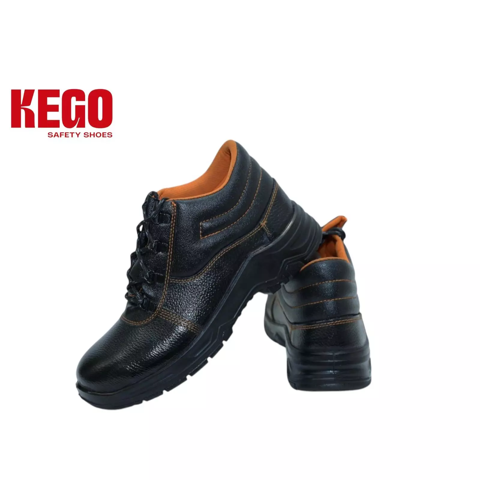 KEGO Safety Shoes Metal Toe Low Ankle Direct Injection PU (Moulded) Sole Black UK 9, KG-PUL-1003 (10 Pairs )