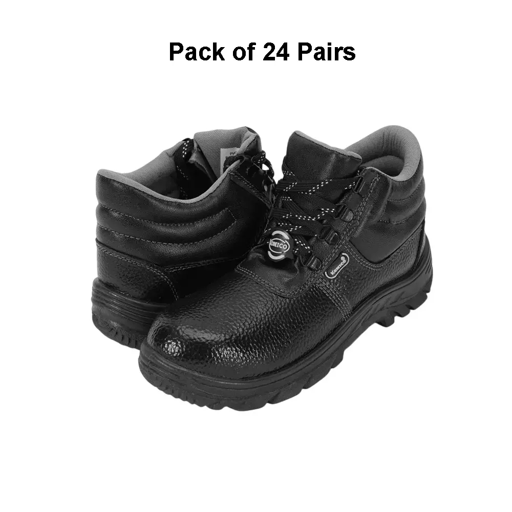 komico-steel-toe-safety-shoes-pvc-sole-high-ankle-black-leather-size-uk-10-tejas-pack-of-24-pairs