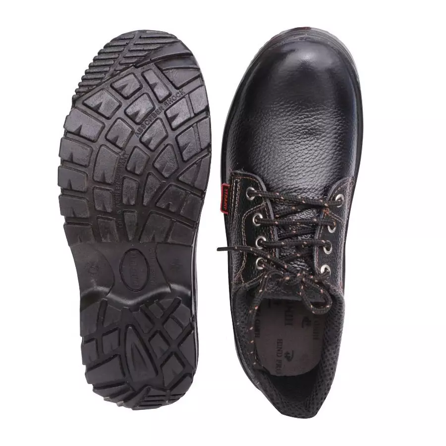 hindpro-steel-toe-safety-shoes-single-density-pu-sole-low-ankle-black-original-barton-print-grain-leather-size-uk-6-xtrafit-pack-of-12-pairs