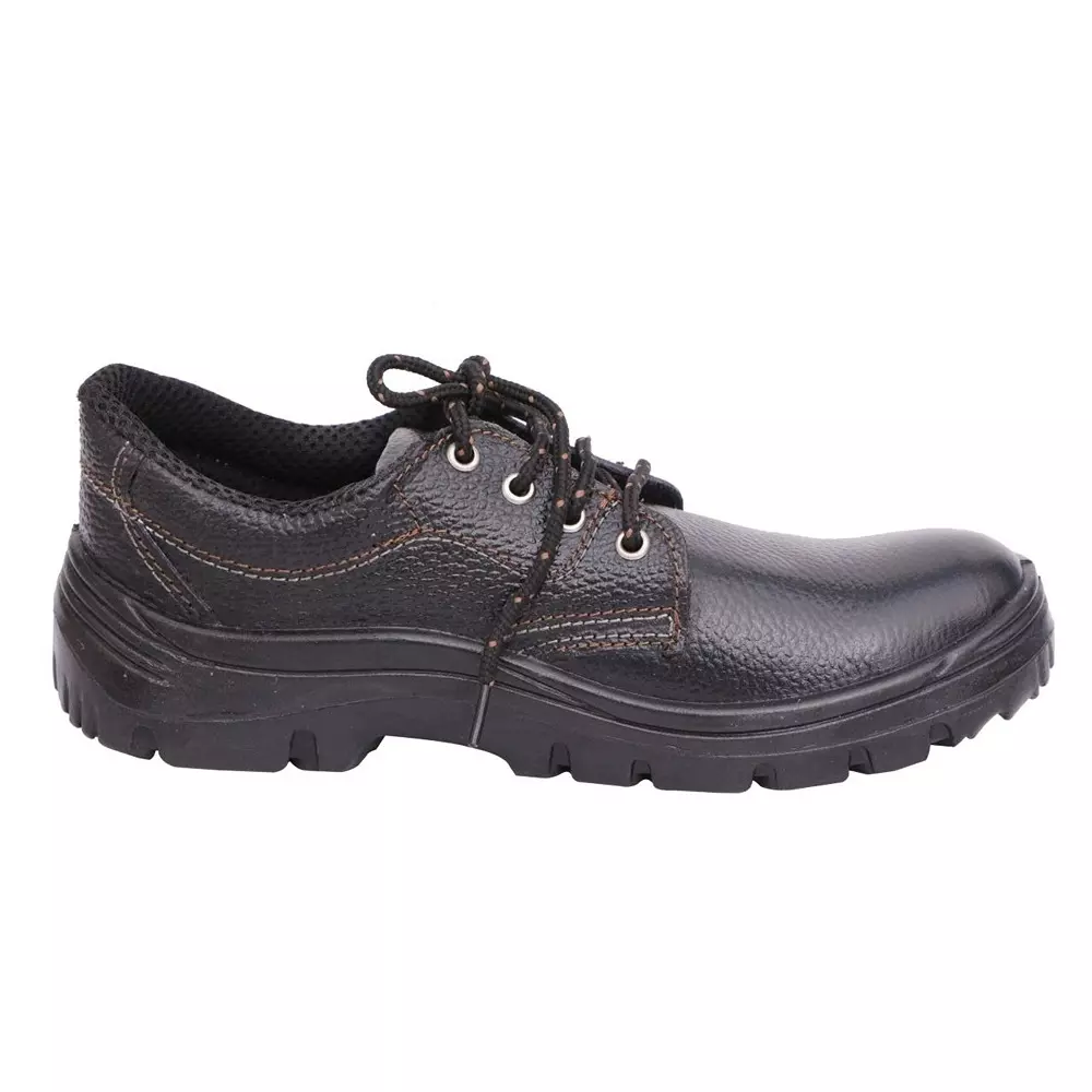 hindpro-steel-toe-safety-shoes-single-density-pu-sole-low-ankle-black-original-barton-print-grain-leather-size-uk-6-xtrafit-pack-of-12-pairs