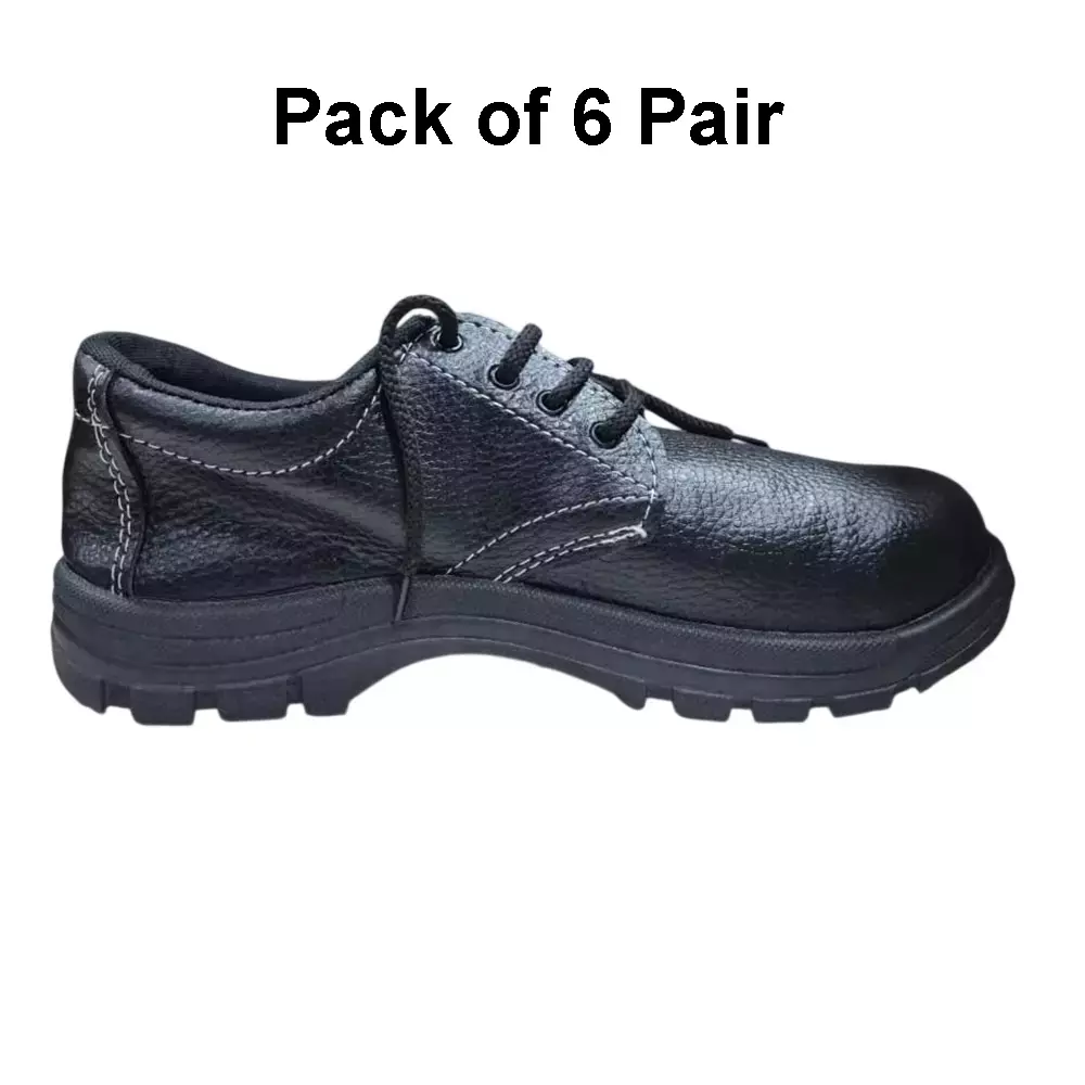 generic-steel-toe-eco-series-safety-shoes-pvc-sole-size-uk-7-black-steel-10-pack-of-6-pair