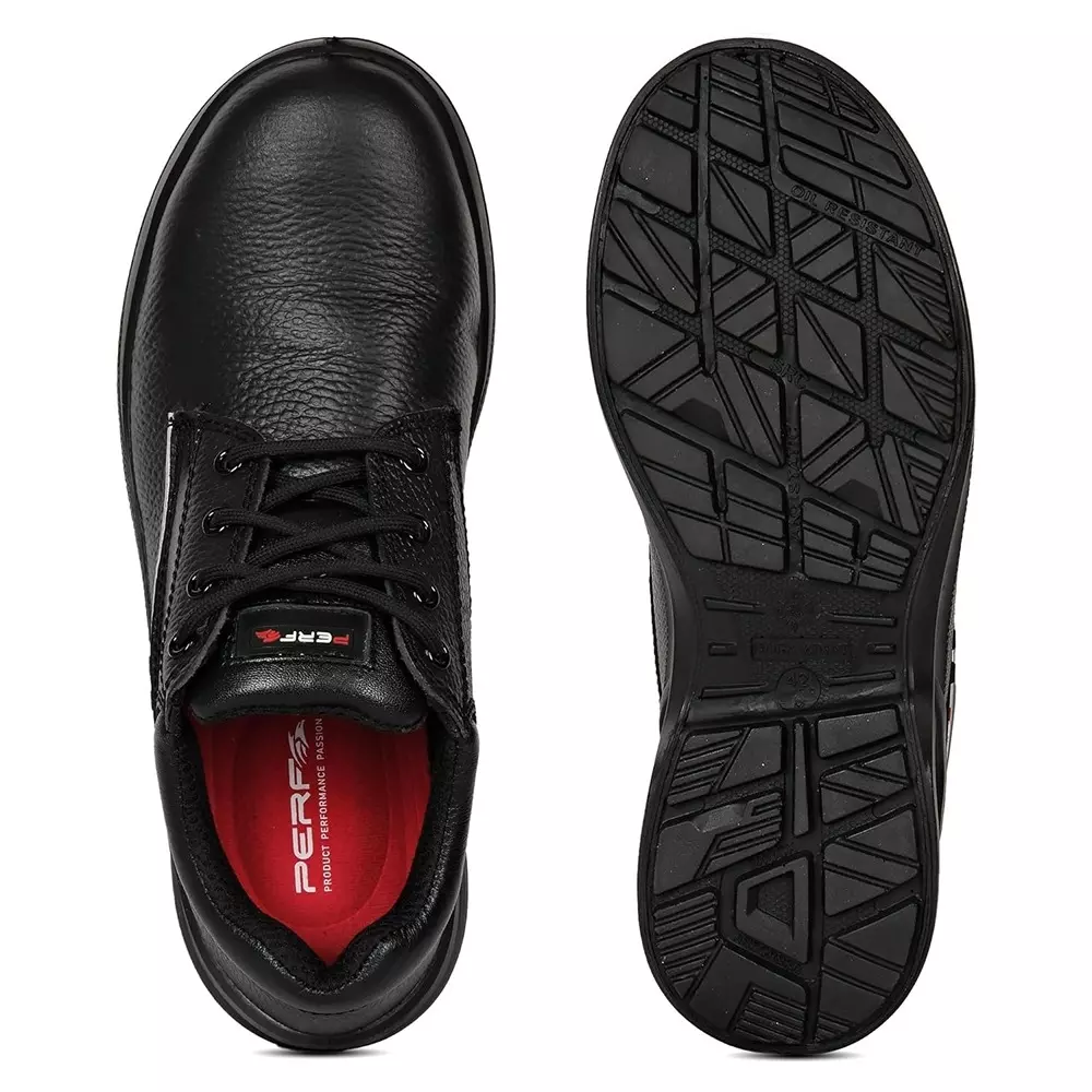perf-200-j-steel-toe-safety-shoe-low-ankle-pu-sole-uk-7-size-black-leather-for-ethnic-industrial-use-turbo-x
