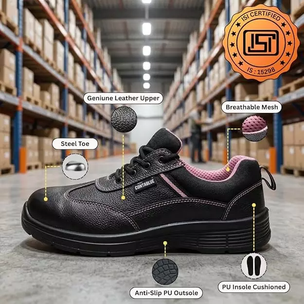 contablue-steel-toe-safety-shoes-pu-sole-low-ankle-black-genuine-leather-size-uk-2-angel