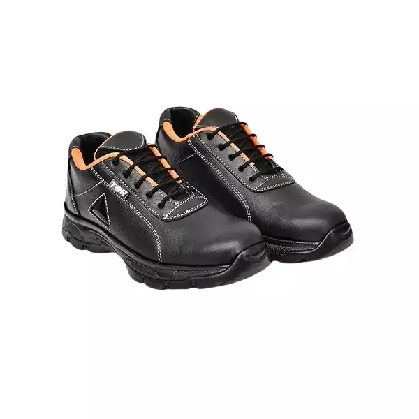 TOR Steel Toe Safety Shoes Low Ankle Thermoplastic Elastomers Sole Black Size UK 8, TOR_042 (Pack of 3 Pair)