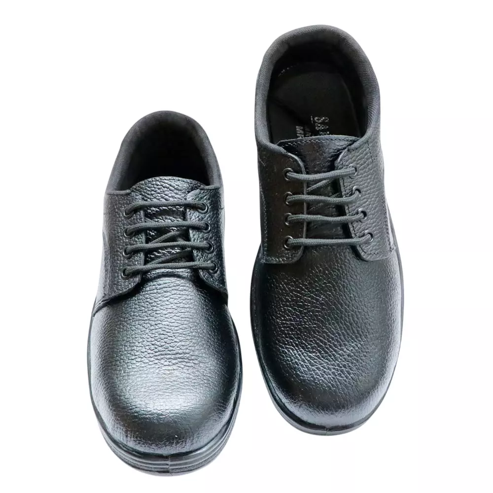 GENERIC Steel Toe Tornado Safety Shoes Low Ankle PVC Sole Black Size UK 8, ST-1015