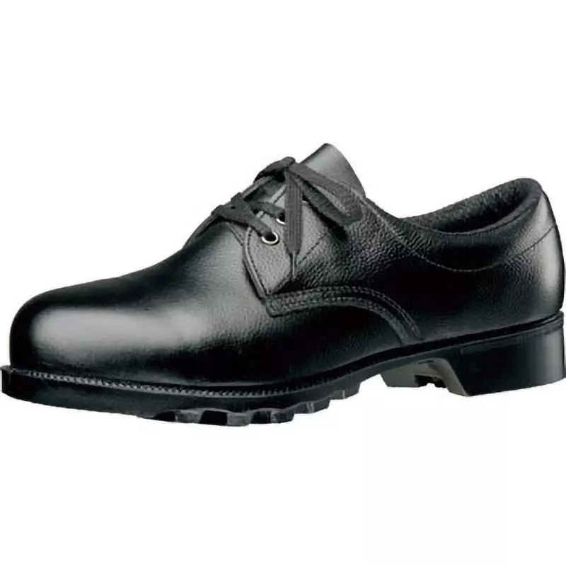 MIDORI Safety Shoes Black UK 9 Size Cow Chrome Leather (Soft Embossing) 4E Low Cut, W251N